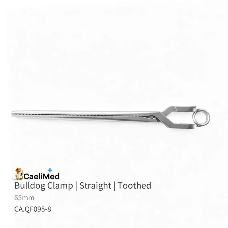 Bulldog Vascular Clamp Forceps, Medical Grade Stainless Steel Surgical Forceps for Vascular Surgery OEM ODM Available Factory Direct Surgical Instrument