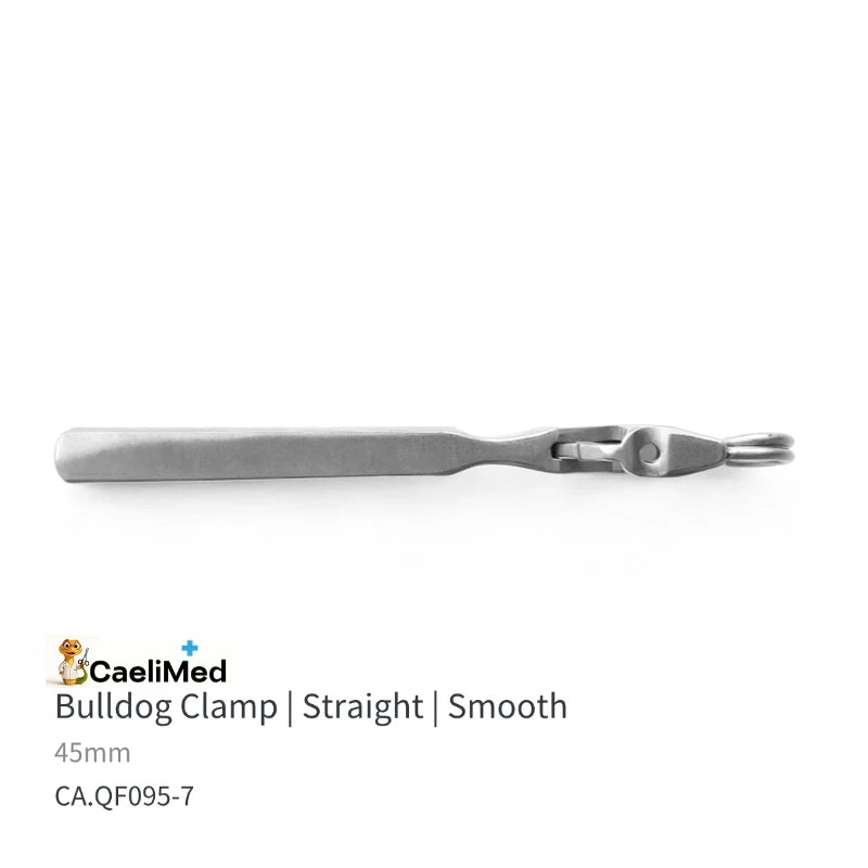 Bulldog Vascular Clamp Forceps, Medical Grade Stainless Steel Surgical Forceps for Vascular Surgery OEM ODM Available Factory Direct Surgical Instrument