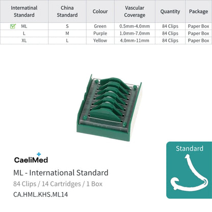Hem-O-Lok Polymer Ligating Clips, 84 Clips/14 Cartridges Per Box, Non-absorbable Hemostatic Clips for Surgical Vessel Ligation