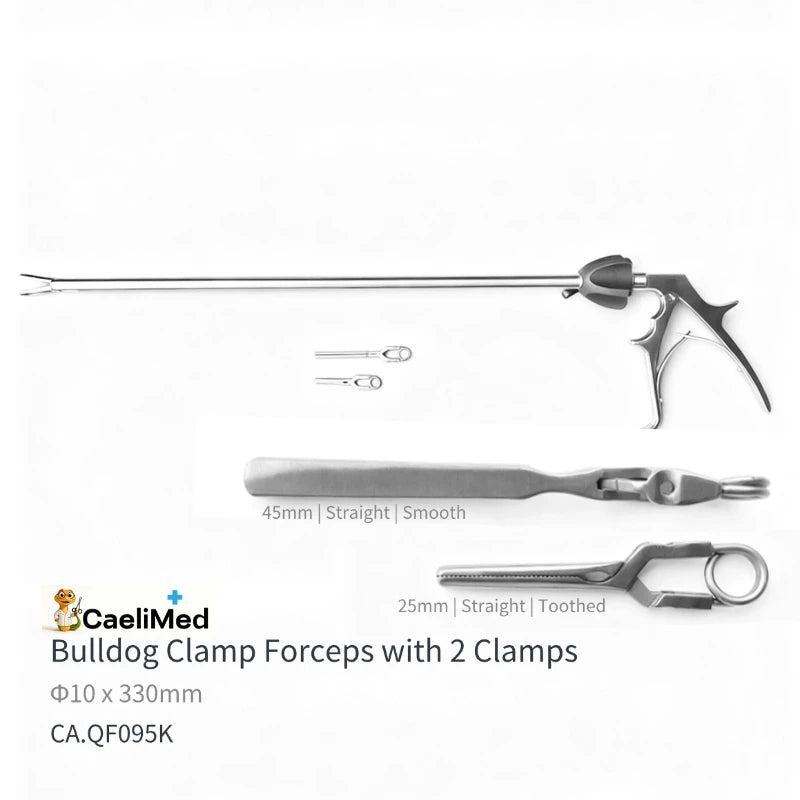 Bulldog Vascular Clamp Forceps, Medical Grade Stainless Steel Surgical Forceps for Vascular Surgery OEM ODM Available Factory Direct Surgical Instrument
