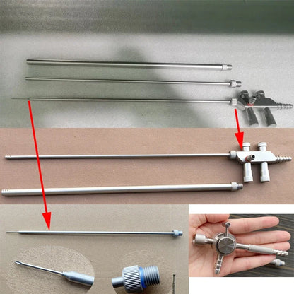 Laparoscopic Suction Irrigation Set Spring Type 5mm 10mm 330mm Endoscopy Surgery Instrument for Training and Practice