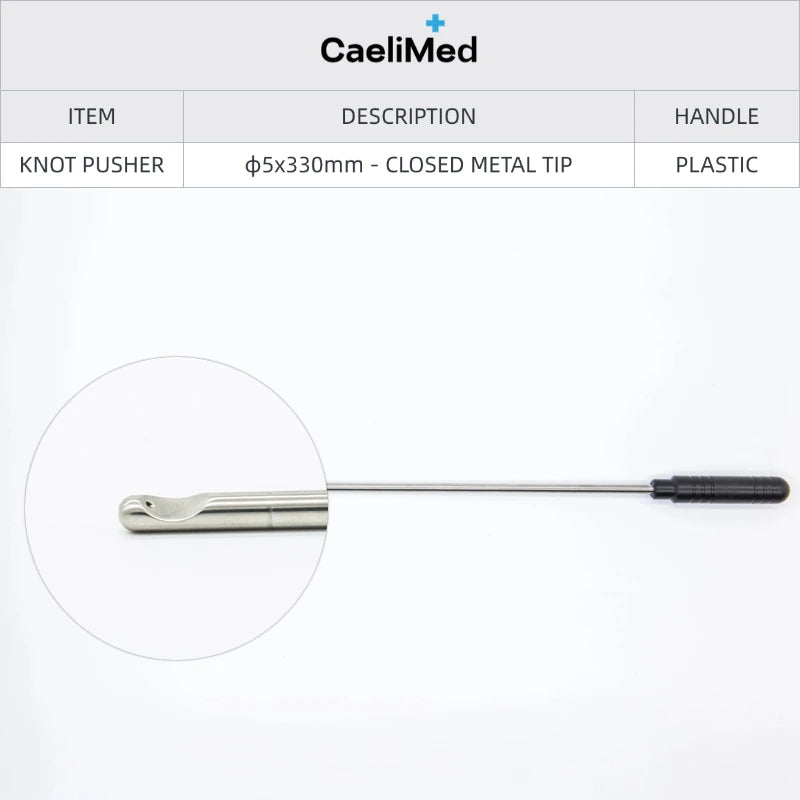 Reusable Laparoscopic Knot Pusher with Stainless Steel Close Open Tip Surgery Simulation Training Instruments endoscopic