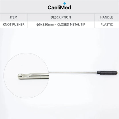 Reusable Laparoscopic Knot Pusher with Stainless Steel Close Open Tip Surgery Simulation Training Instruments endoscopic