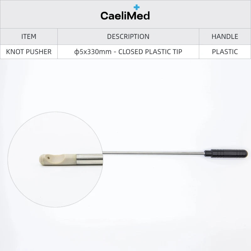 Reusable Laparoscopic Knot Pusher with Stainless Steel Close Open Tip Surgery Simulation Training Instruments endoscopic