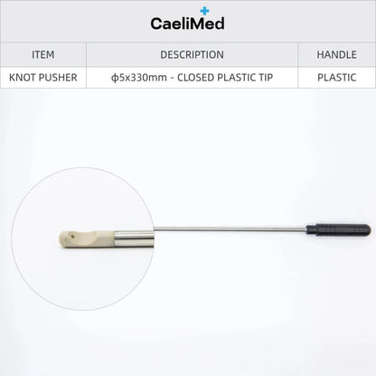 Reusable Laparoscopic Knot Pusher with Stainless Steel Close Open Tip Surgery Simulation Training Instruments endoscopic