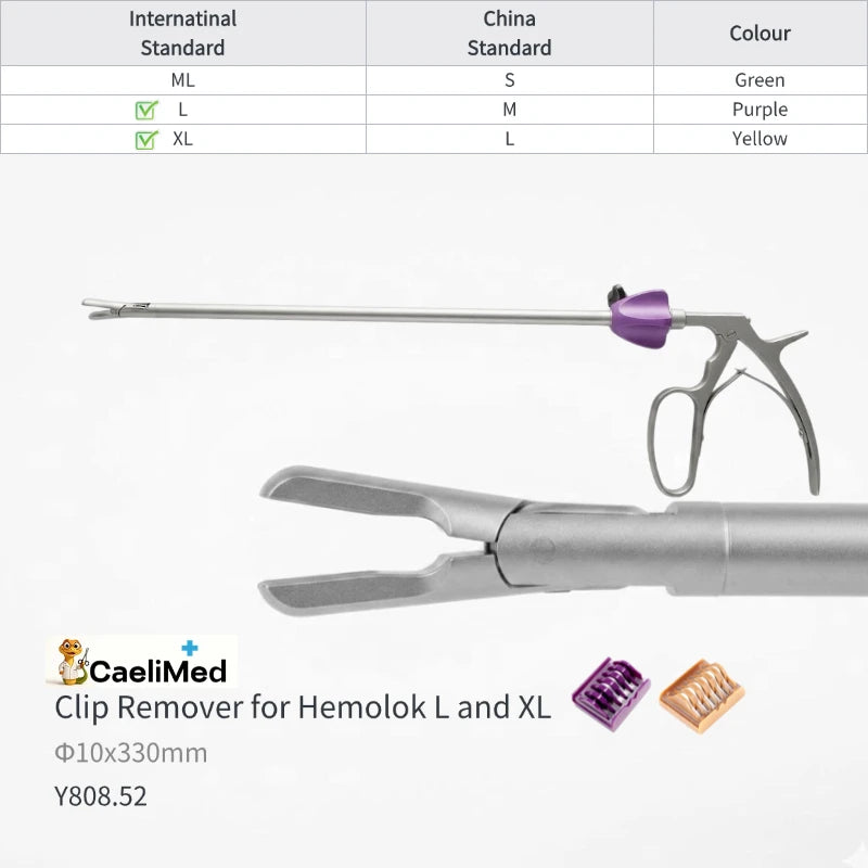 Hem-O-Lok Clip Remover Stainless Steel Autoclavable Clip Removal Surgical Instrument for Minimally Invasive Laparoscopic Surgical Procedures