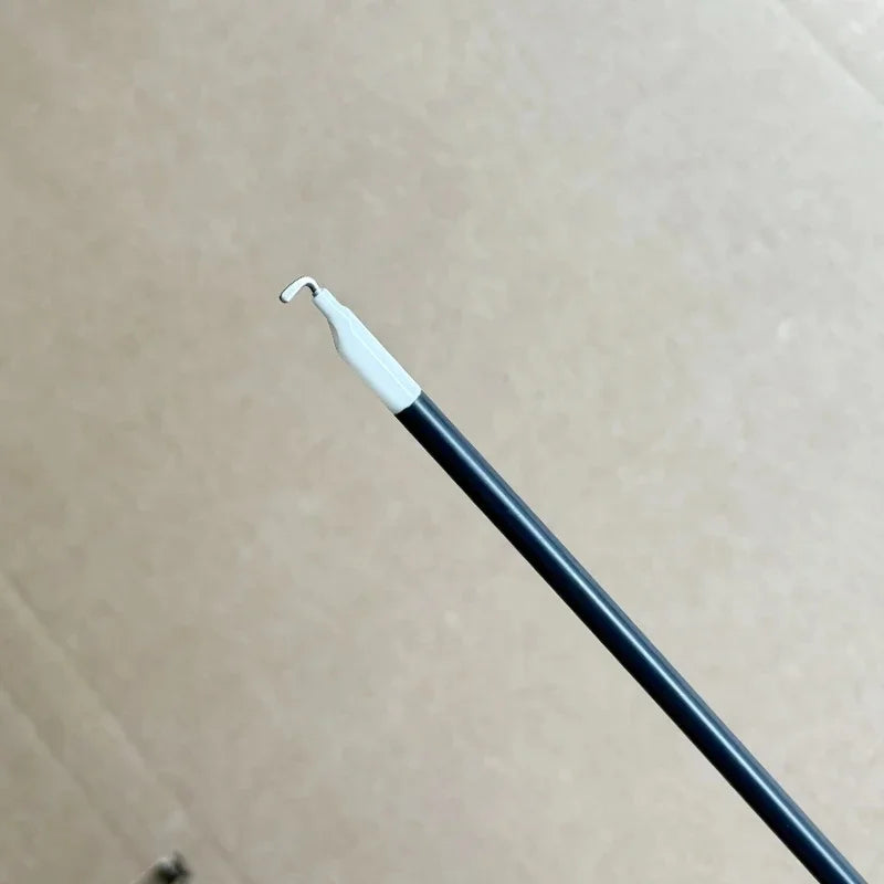 Reusable Laparoscopic L-Hook Monopolar Electrode with Ceramic Tip, 3mm 5mm Pediatric Electrosurgical Hook, Minimally Invasive