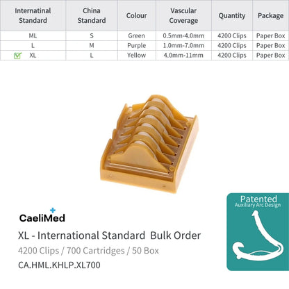 Hem-O-Lok Polymer Ligating Clips, 84 Clips/14 Cartridges Per Box, Non-absorbable Hemostatic Clips for Surgical Vessel Ligation