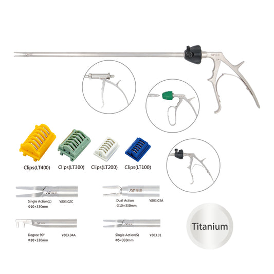 Titanium Laparoscopic Hem-O-Lok Clip Applier Polymer Reusable Ligation Clip Applier Surgical Endoscopic Tools for Training